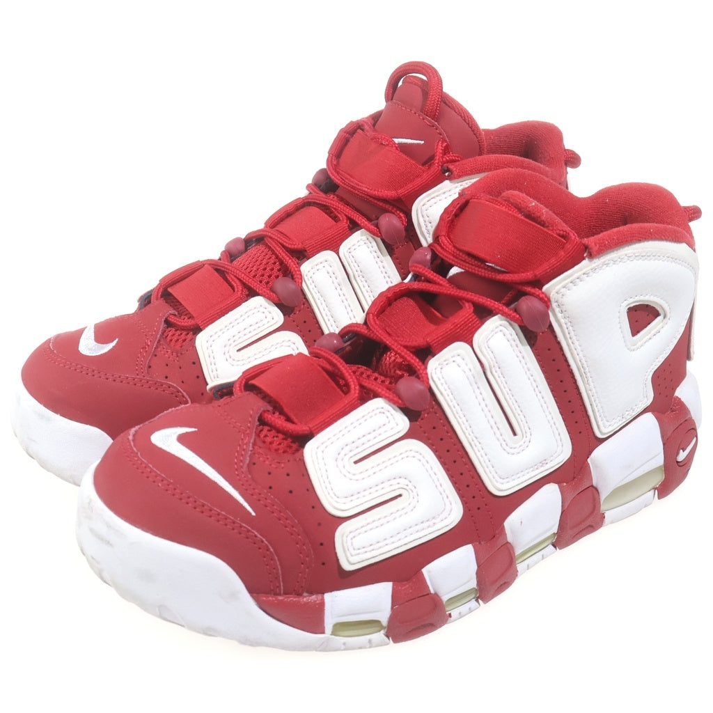 NIKE(ナイキ) ×SUPREME AIR MORE UPTEMPO シュプリーム エアモアアップテンポ モアテン ハイカットスニーカー レッド US8/26cm 902290-600