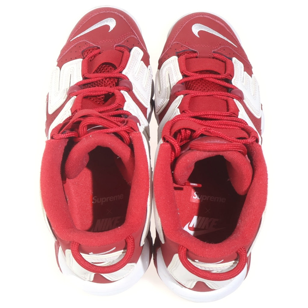 NIKE(ナイキ) ×SUPREME AIR MORE UPTEMPO シュプリーム エアモアアップテンポ モアテン ハイカットスニーカー レッド US8/26cm 902290-600