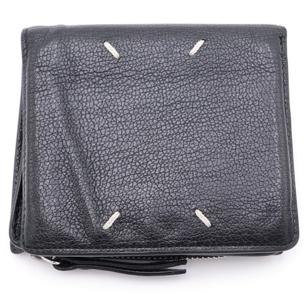 Maison Margiela(メゾンマルジェラ) 2-FOLD WALLET 4ステッチ 二つ折り財布 レザーコンパクトウォレット ブラック SA1UI0009 P4806 T8013