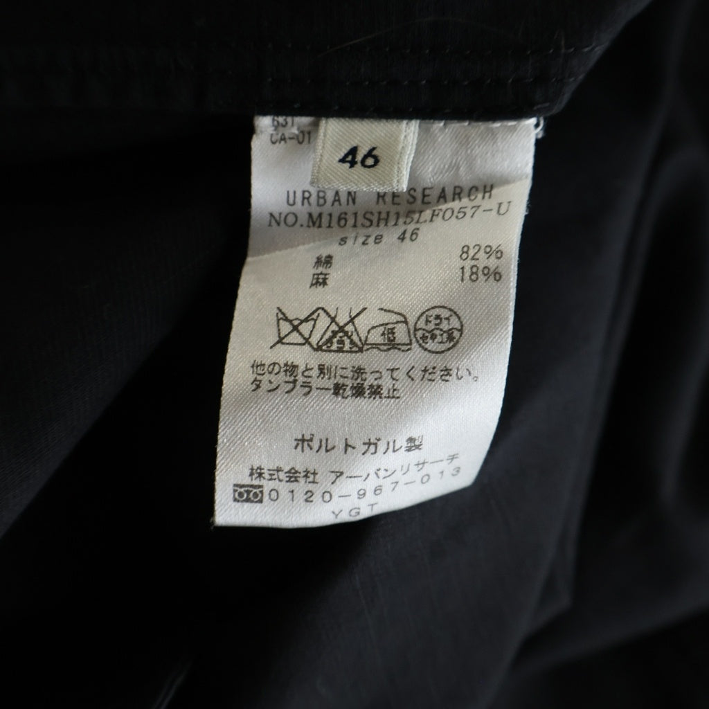 LEMAIRE(ルメール) SHORT SLEEVED SPRED SHIRTS コットンリネン 半袖スプレッドカラー 開襟シャツ ブラック M161SH15LF057-U