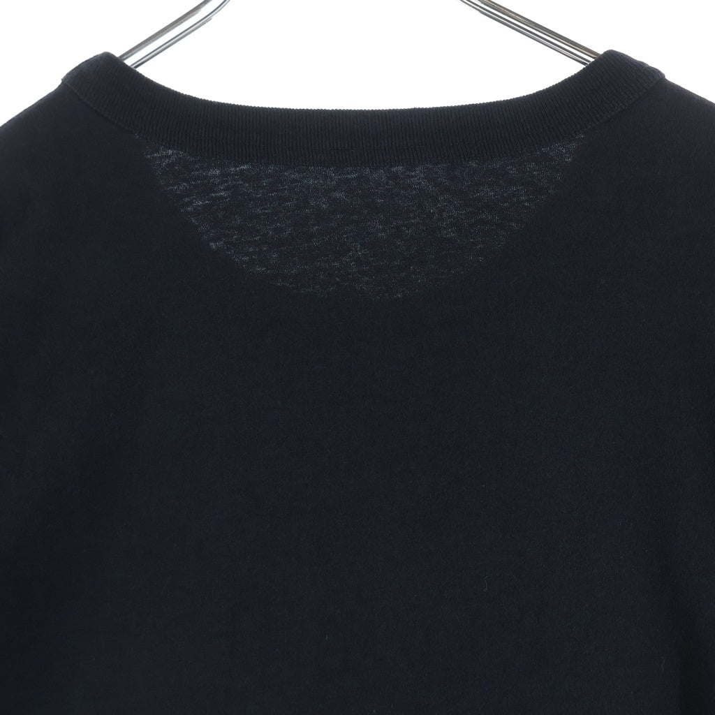 LEMAIRE(ルメール) 24SS BOXY T-SHIRT ポケット付 コットンリネン オーバーサイズTシャツ 半袖クルーネックカットソー ブラック TO1165 LJ1010