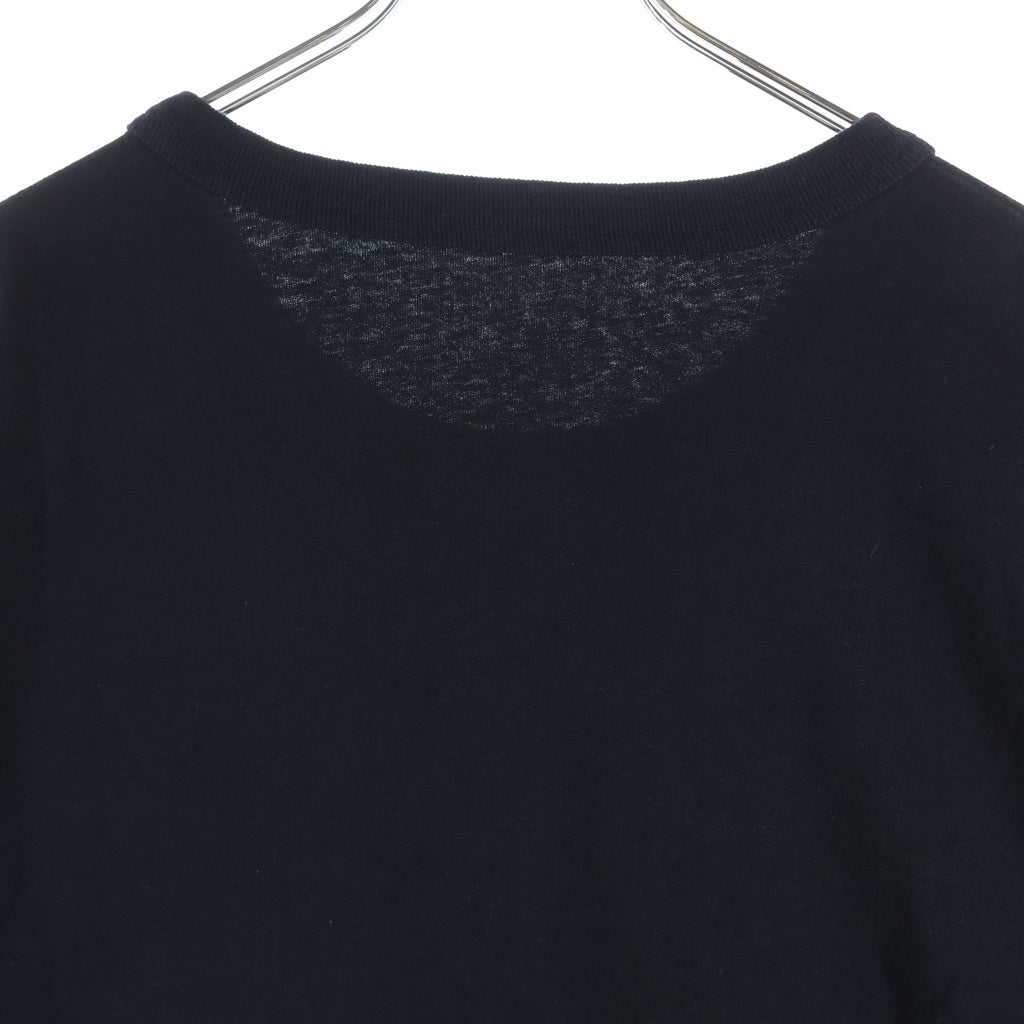 LEMAIRE(ルメール) 24SS BOXY T-SHIRT ポケット付 コットンリネン オーバーサイズTシャツ 半袖クルーネックカットソー ブラック TO1165 LJ1010