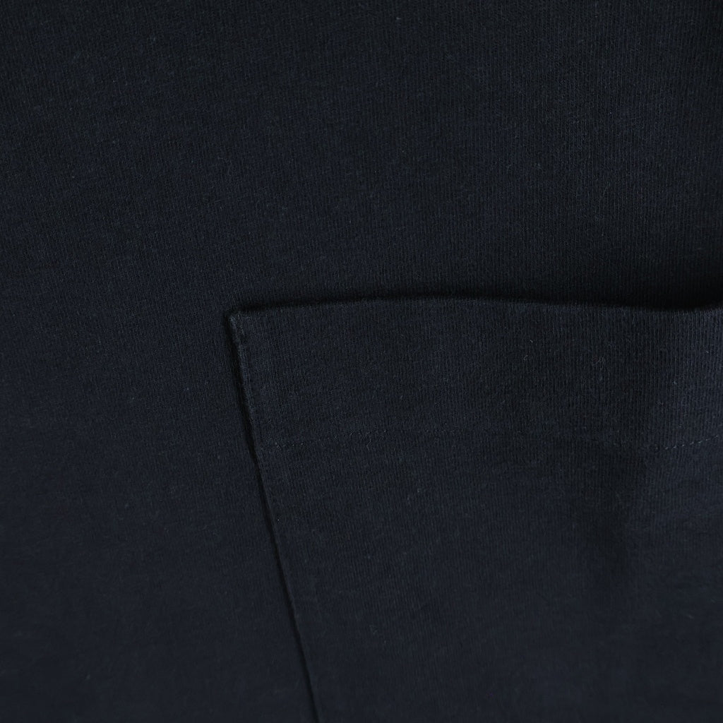 LEMAIRE(ルメール) 24SS BOXY T-SHIRT ポケット付 コットンリネン オーバーサイズTシャツ 半袖クルーネックカットソー ブラック TO1165 LJ1010