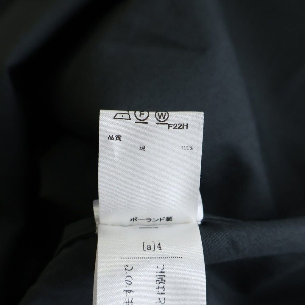 LEMAIRE(ルメール) 18AW ノーカラー 長袖コットンプルオーバーシャツ グレー M183 TO118 LF272