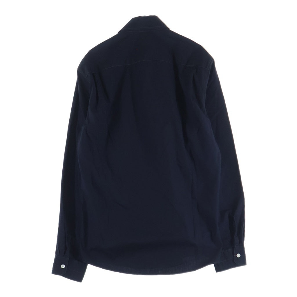 LEMAIRE(ルメール) 20AW イエローステッチ 長袖コットンシャツ ブラック M193 SH144 LF353