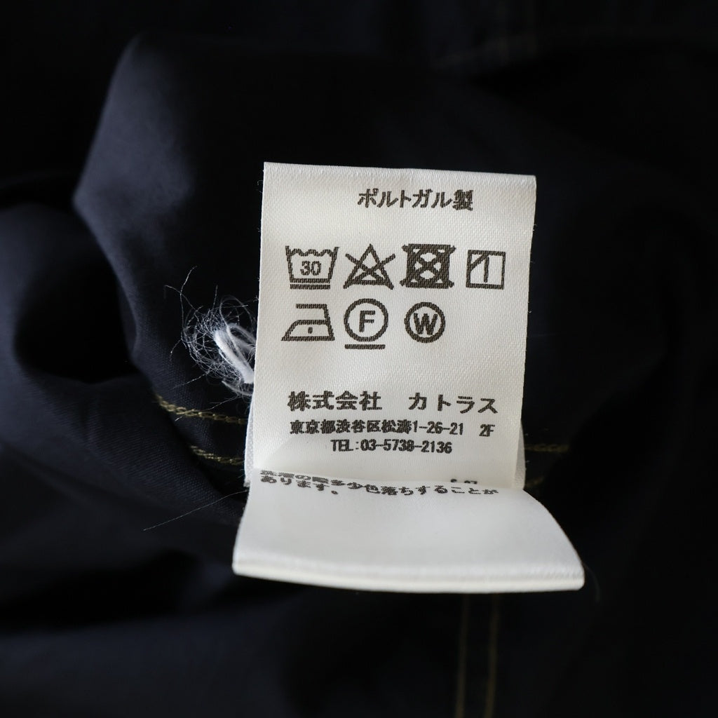 LEMAIRE(ルメール) 20AW イエローステッチ 長袖コットンシャツ ブラック M193 SH144 LF353