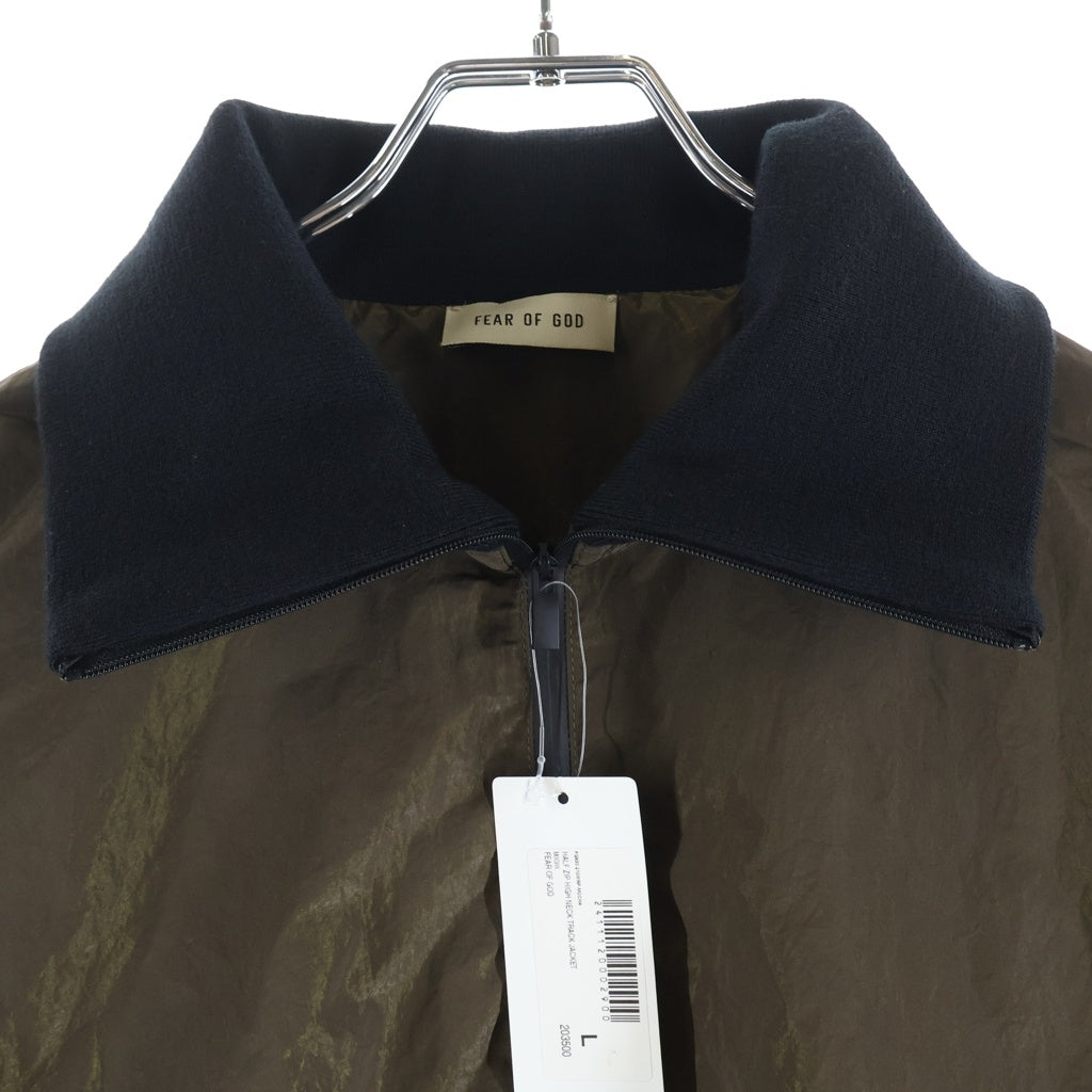 FEAR OF GOD(フィアオブゴッド) HALF ZIP HIGH NECK TRACK JACKET ハーフジップ ハイネック ナイロン トラックジャケット カーキ FG830-210WRP
