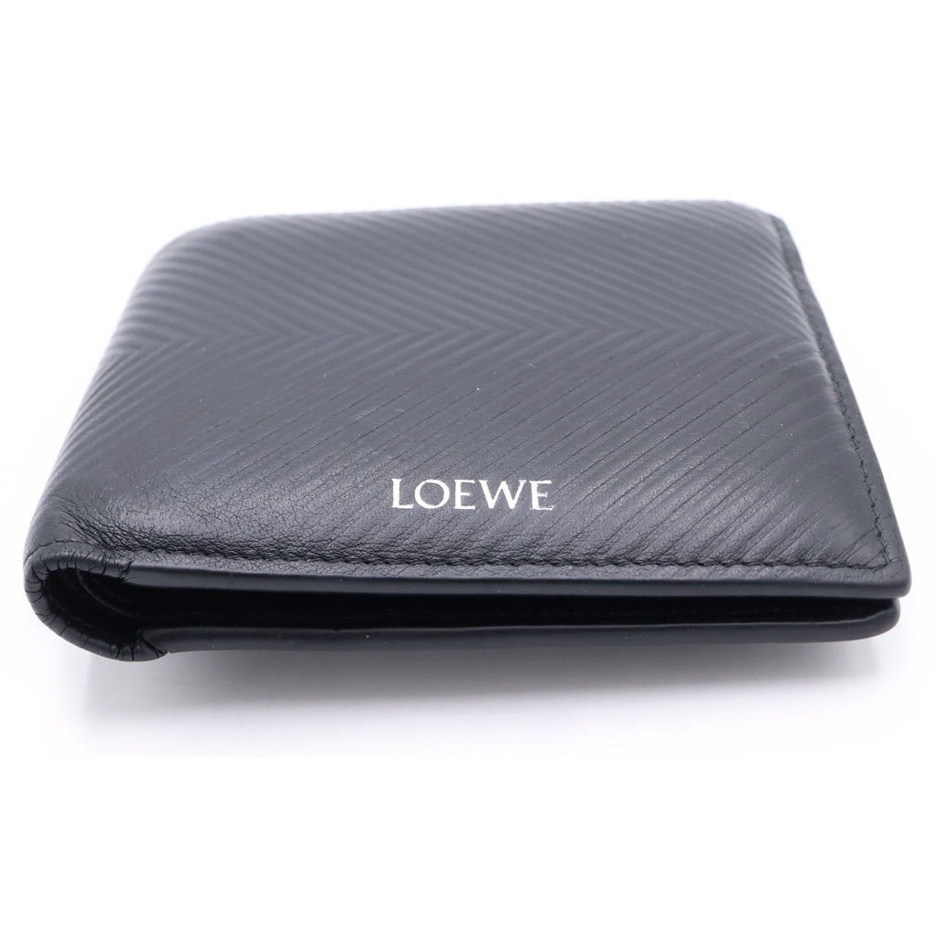 LOEWE(ロエベ) バイフォールド レザー コインウォレット 二つ折り財布 ブラック レディース