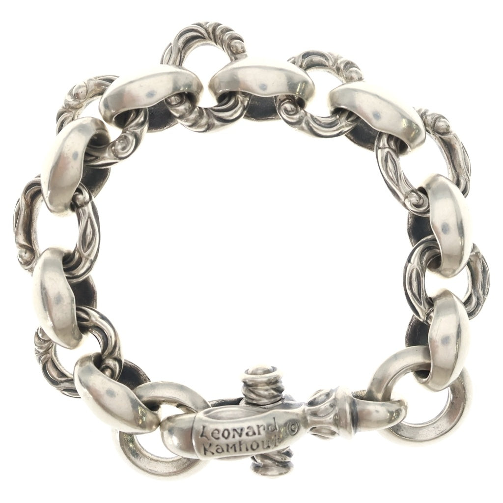 LONE ONES(ロンワンズ) LEONARD KAMHOUT HERON BRACELET レナードカムホート刻印 ヘロンブレスレッド シルバー MFB-0023-LK