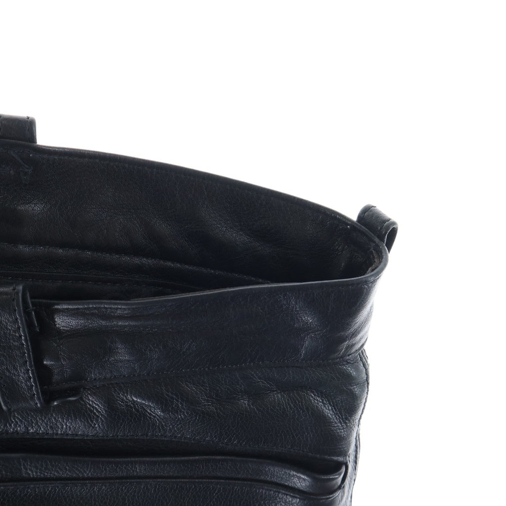 CHROME HEARTS(クロムハーツ) OLD FLORAL BUTTON LEATHER STRAIGHT PANTS オールド フローラルボタン レザーパンツ ブラック