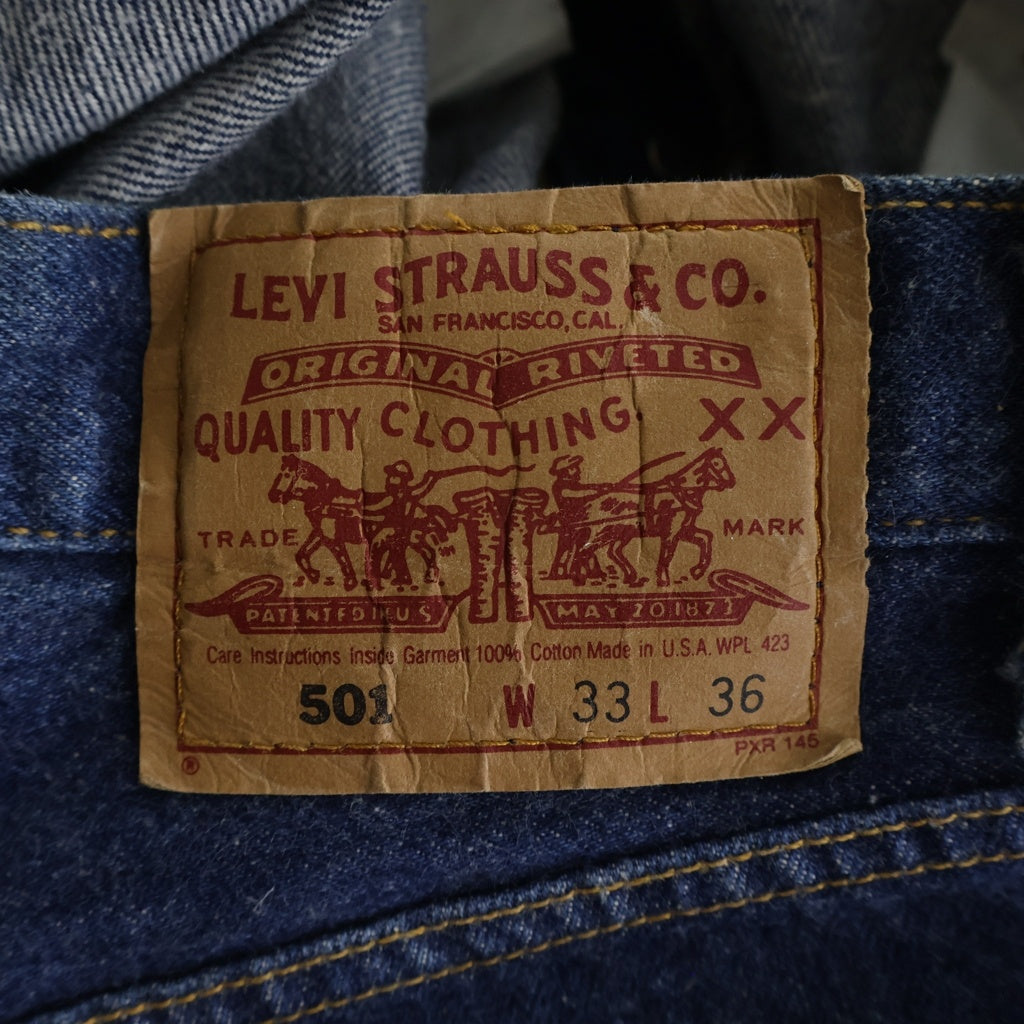Levi's(リーバイス) 90S VINTAGE 501 ヴィンテージ ボタン裏552 USA製 ボタンフライデニムパンツ インディゴ 501-0000
