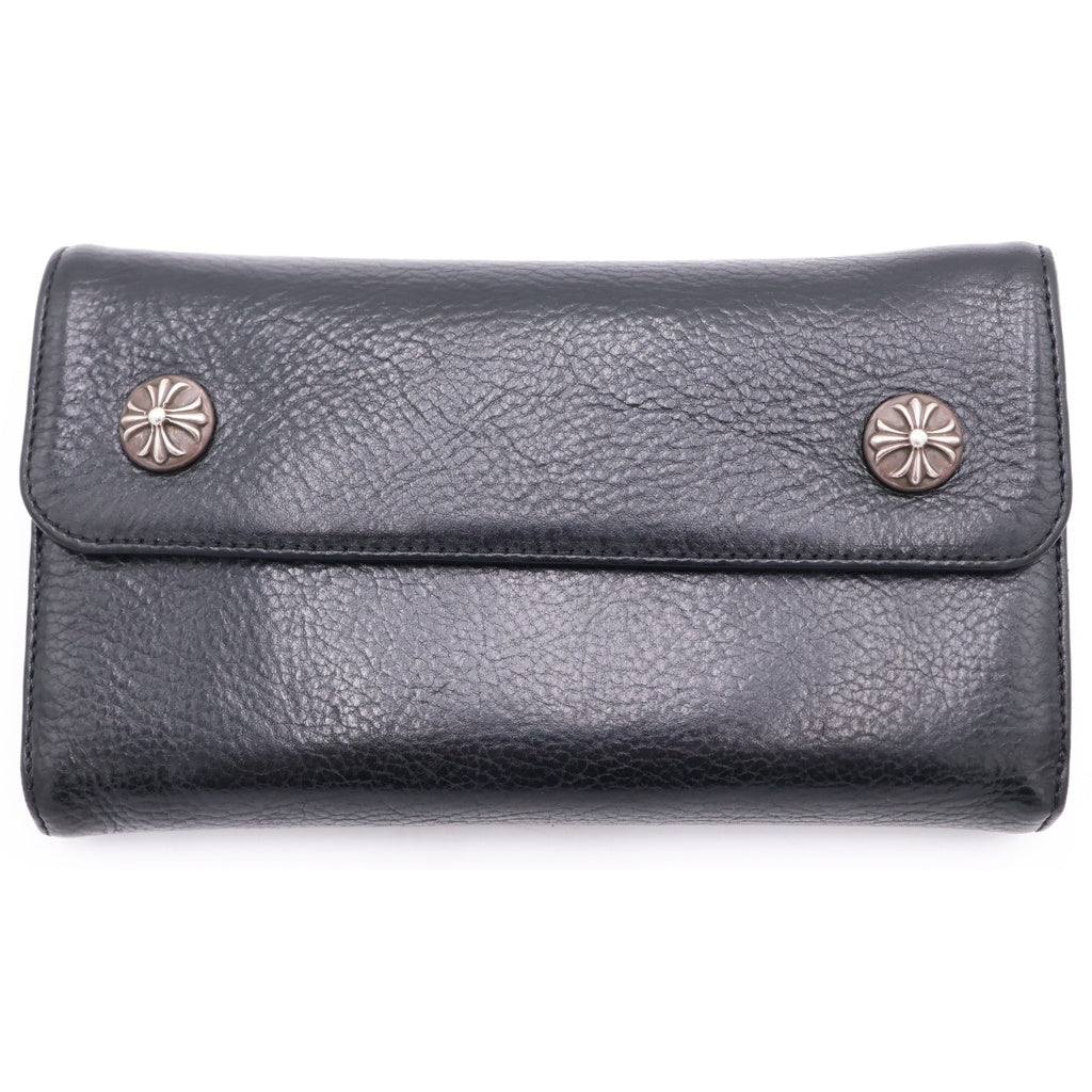 CHROME HEARTS(クロムハーツ) WAVE ウェーブ レザーウォレット 財布 ブラック