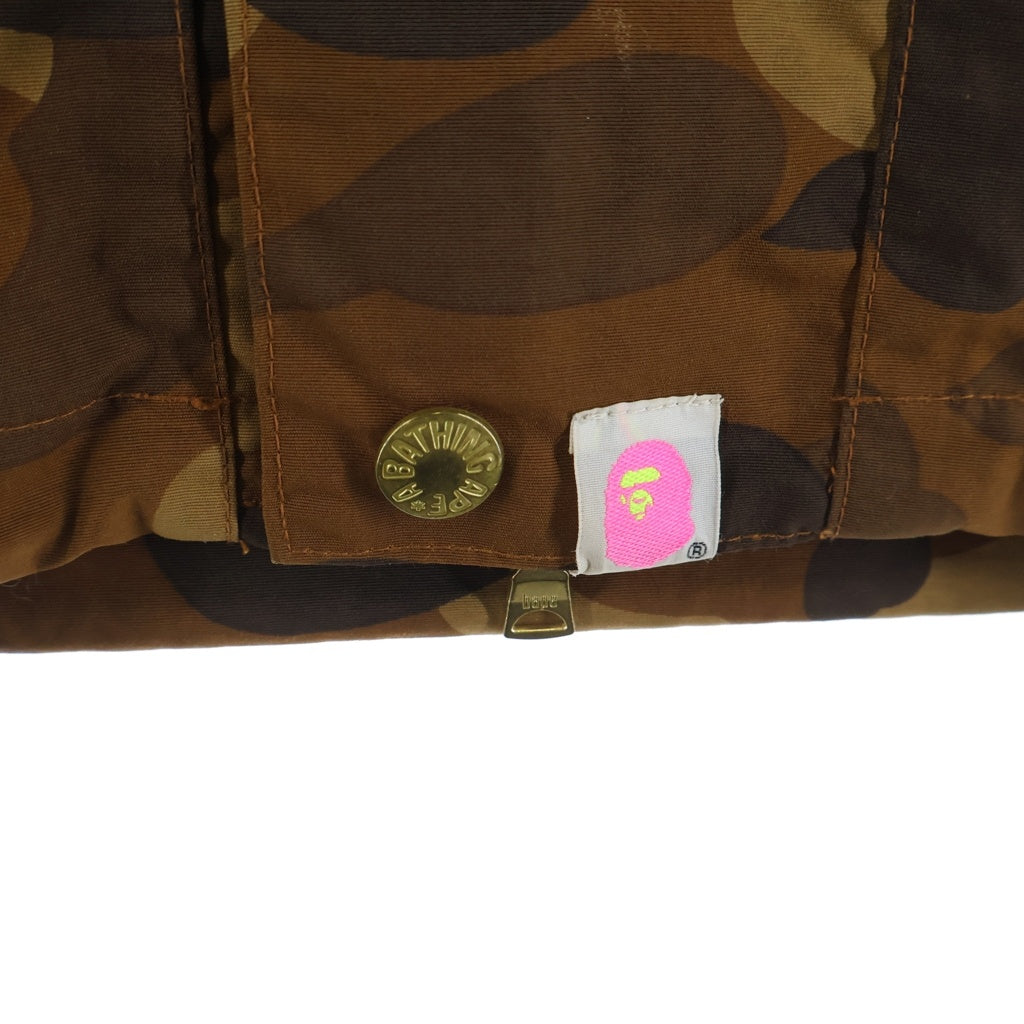 A BATHING APE(アベイシングエイプ) CAMO SNOWBOARD JACKET カモ スノーボード フーデッドマウンテンジャケット ブラウン