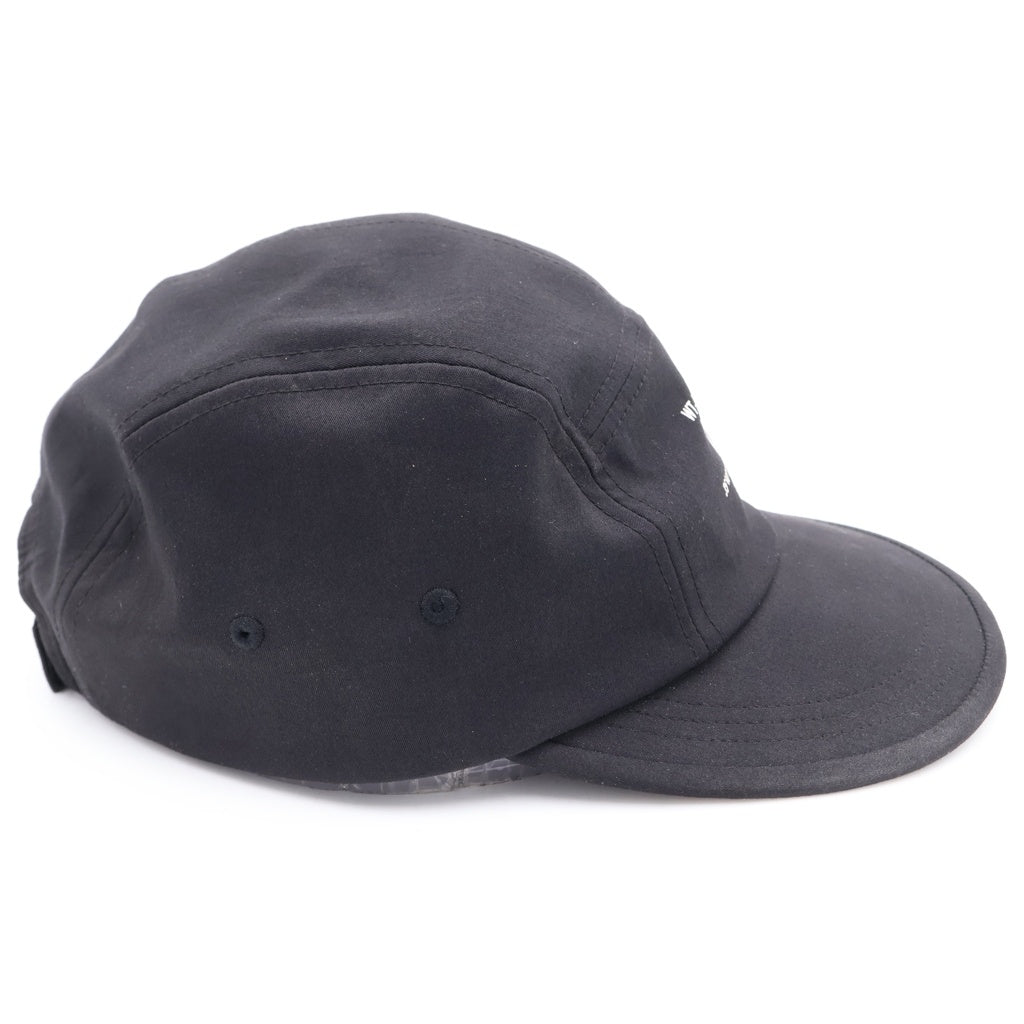 WTAPS(ダブルタップス) 23AW T-5 01 CAP POLY TWILL SPEC ロゴプリント キャンプキャップ 帽子 ブラック 232HCDT-HT06