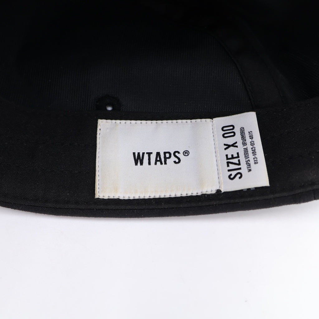 WTAPS(ダブルタップス) 23AW T-5 01 CAP POLY TWILL SPEC ロゴプリント キャンプキャップ 帽子 ブラック 232HCDT-HT06