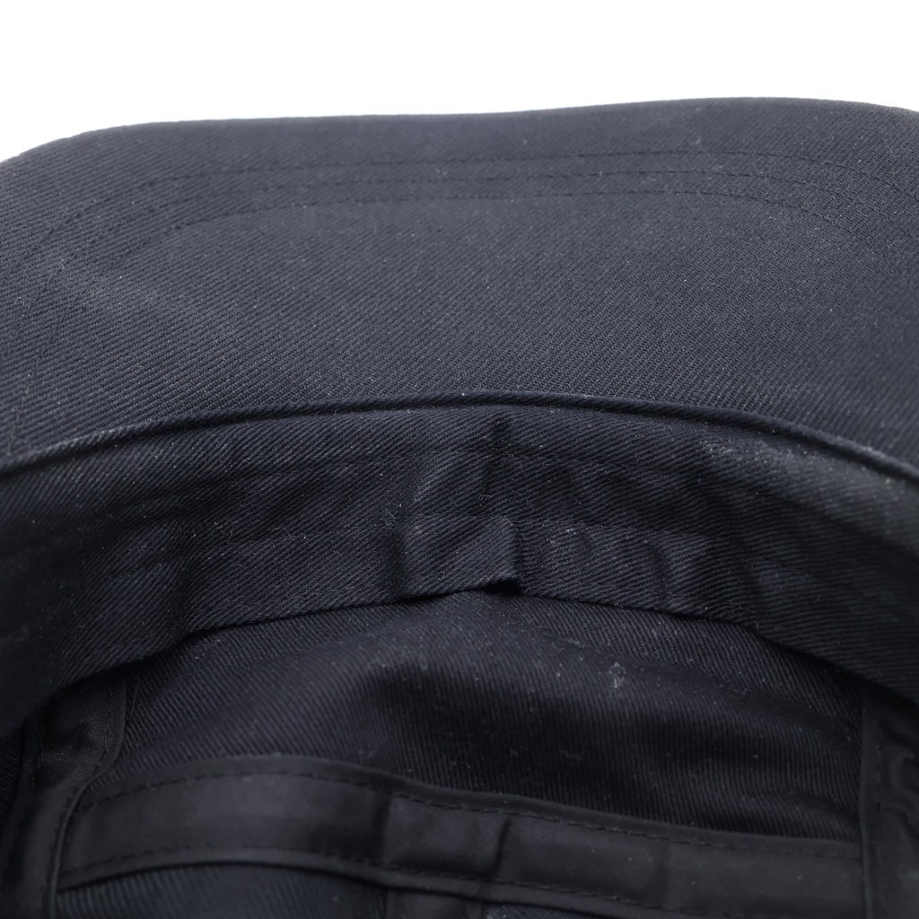 WTAPS(ダブルタップス) ×UNDERCOVER 21AW SWAP CAP WOPO TWILL アンダーカバー ロゴエンブロイダリー キャンプキャップ 帽子 ブラック 212HCUCD-HT01S