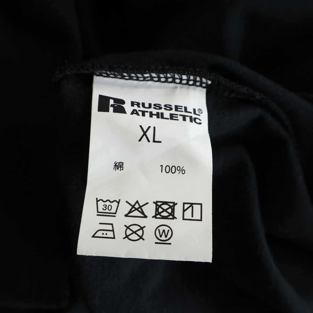 NEIGHBORHOOD(ネイバーフッド) 25SS ×RUSSEL ATHLETIC ×BOUNTY HUNTER CREWNECK SS ラッセルアスレチック バウンティハンター ロゴプリント クルーネック半袖Tシャツ カットソー 251PCBHN-ST03