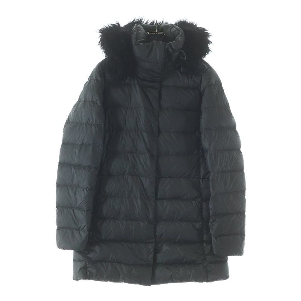 POLO RALPH LAUREN(ポロラルフローレン) スモールポニーエンブロイダリー ファーフーデッド ダウンコート ジャケット レディース グレー