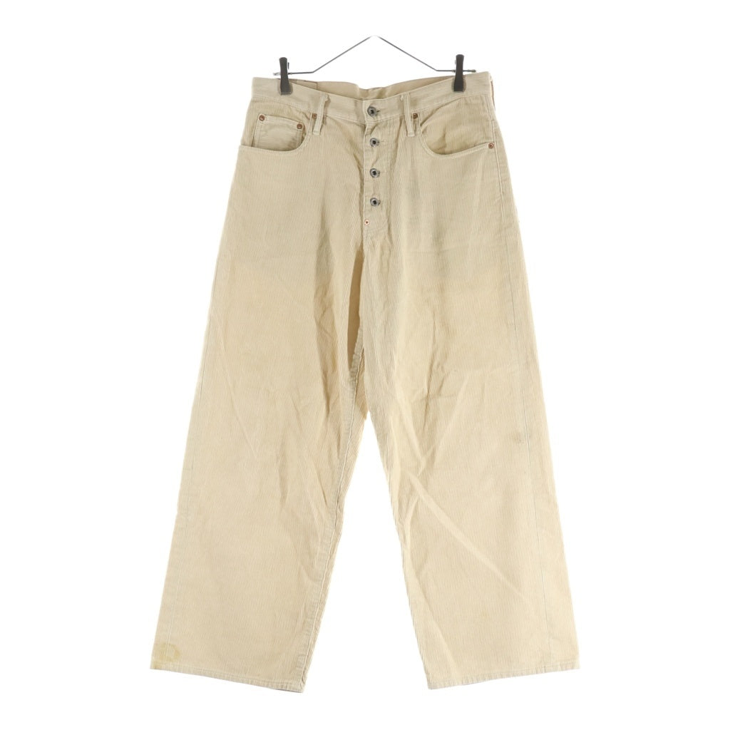 SUGARHILL(シュガーヒル) 22AW ボタンフライ シンチバック コーデュロイ ストレート パンツ ベージュ 22AWPT02