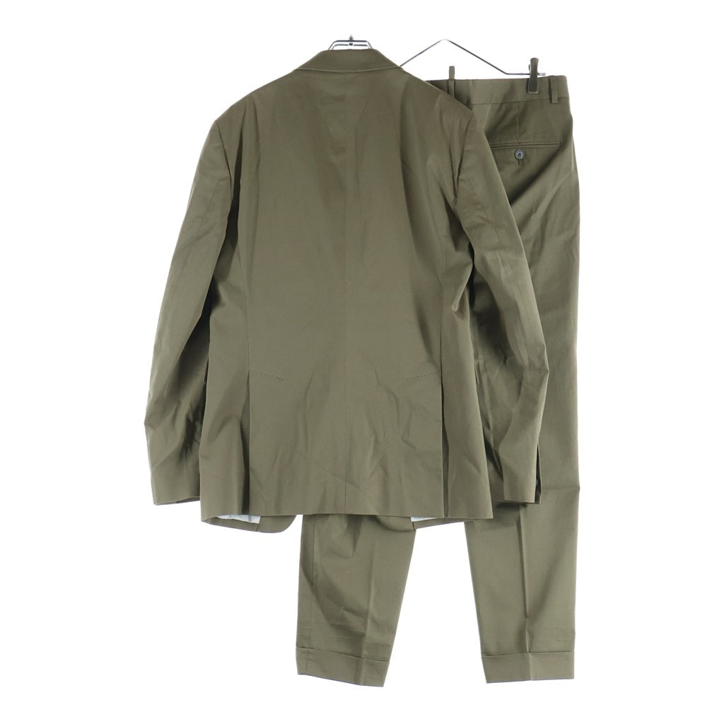 DSQUARED2(ディースクエアード) 20SS 2Bセットアップスーツ コットン シングルテーラードジャケット ダブルスラックスジップフライパンツ ベージュ S74FT0399