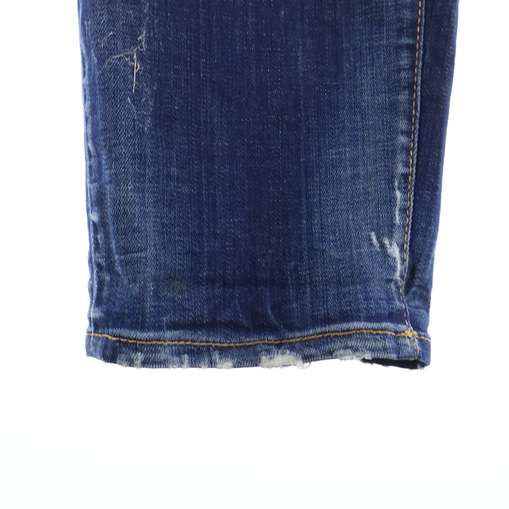 DSQUARED2(ディースクエアード) 20SS BRAD FIT JEANS ブラットフィットジーンズ ダメージリペア加工 ボタンフライデニムパンツ インディゴ S71KB0279 S30342