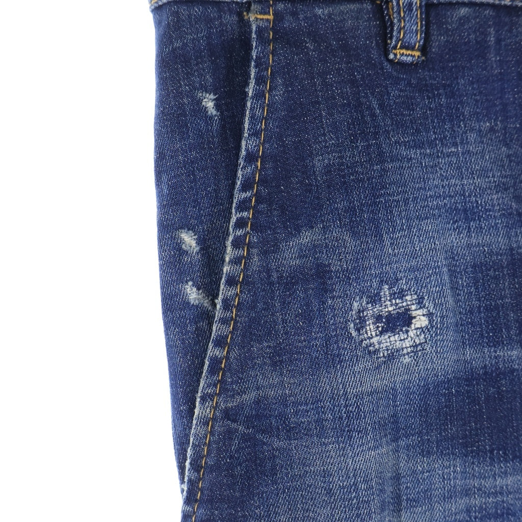 DSQUARED2(ディースクエアード) 20SS BRAD FIT JEANS ブラットフィットジーンズ ダメージリペア加工 ボタンフライデニムパンツ インディゴ S71KB0279 S30342