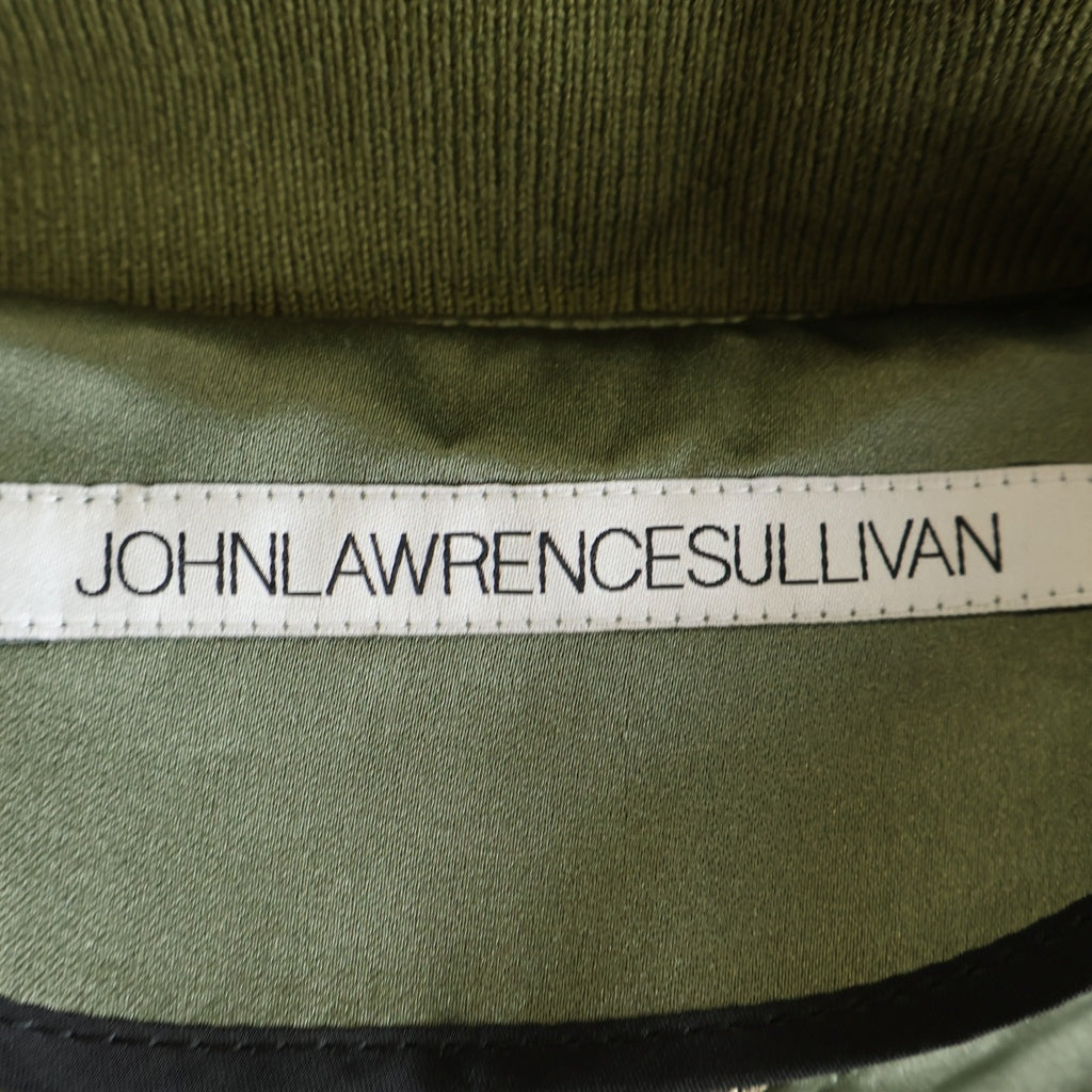 JOHN LAWRENCE SULLIVAN(ジョンローレンスサリバン) シルク ジップアップボンバージャケット ドローコード スカート オールインワン レディース カーキ OP16-52-46