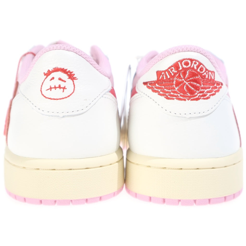 NIKE(ナイキ) ×TRAVIS SCOTT AIR JORDAN 1 RETRO LOW OG SAIL TROPICAL PINK トラヴィススコット エアジョーダン レトロ ローカット スニーカー ピンク/ホワイト US9.5/27.5cm IQ7604-101