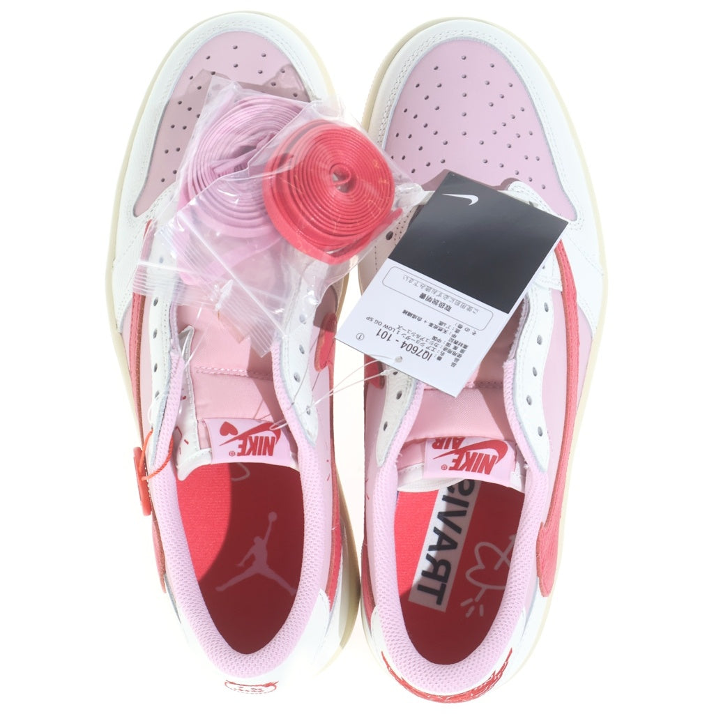 NIKE(ナイキ) ×TRAVIS SCOTT AIR JORDAN 1 RETRO LOW OG SAIL TROPICAL PINK トラヴィススコット エアジョーダン レトロ ローカット スニーカー ピンク/ホワイト US9.5/27.5cm IQ7604-101