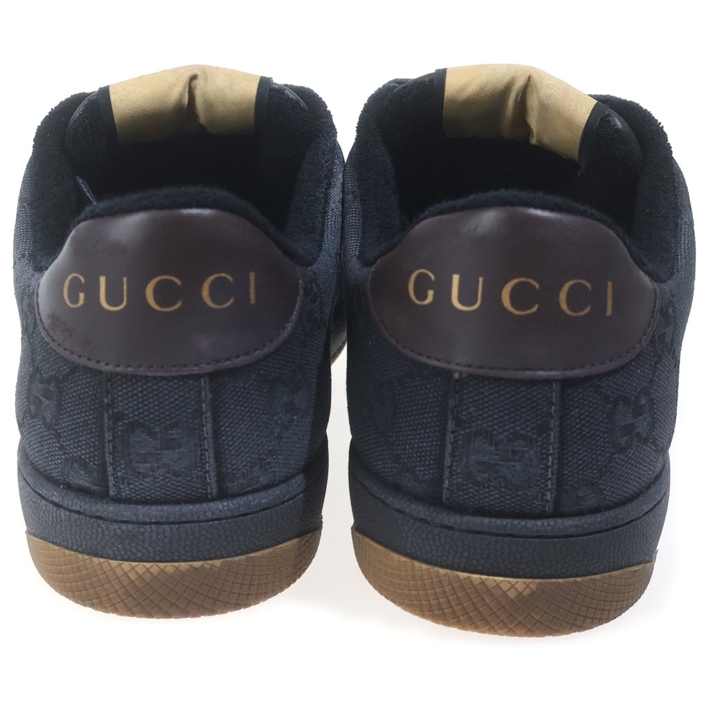 GUCCI(グッチ) SCREENER スクリーナー GGキャンバス ローカットスニーカー ブラック/グリーン/レッド 857889