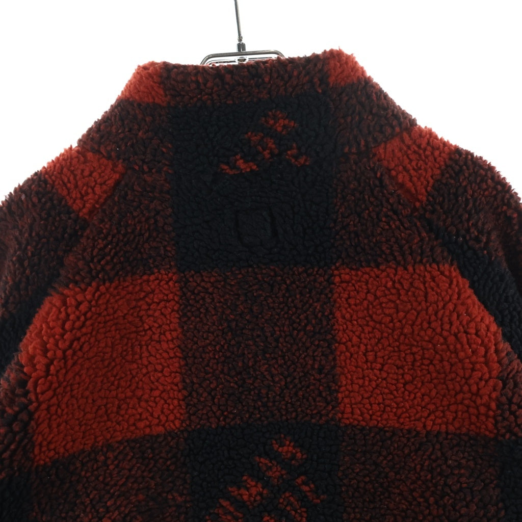 HUMAN MADE(ヒューマンメイド) CHECK BOA FLEECE JACKET チェックボア フリースジャケット レッド