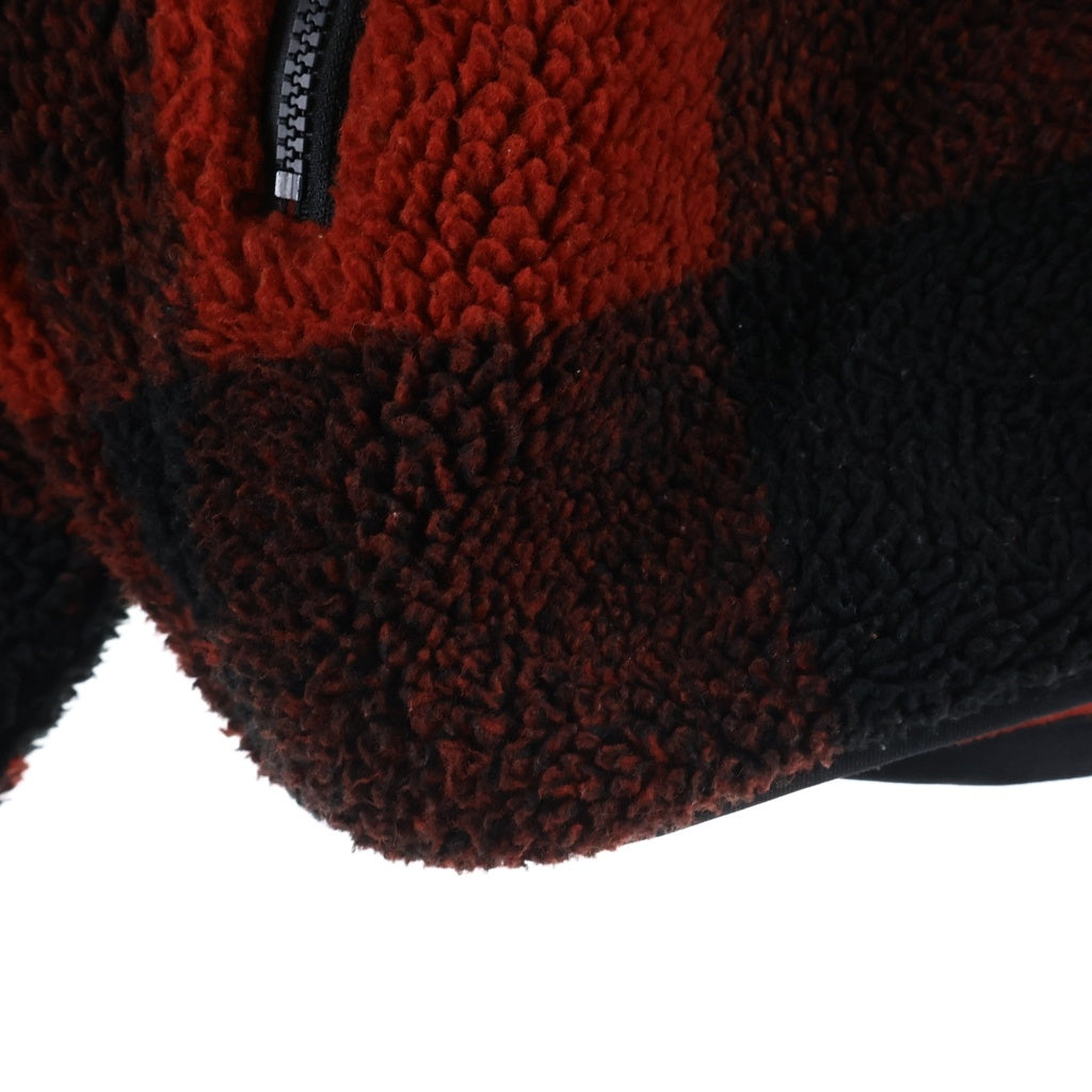 HUMAN MADE(ヒューマンメイド) CHECK BOA FLEECE JACKET チェックボア フリースジャケット レッド