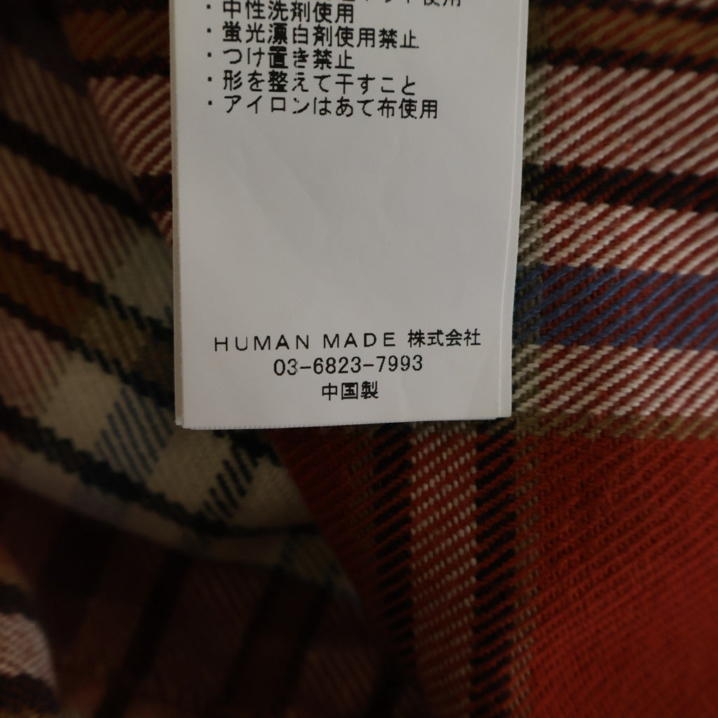 HUMAN MADE(ヒューマンメイド) CHECK SHIRT ハートワッペン フランネル チェックシャツ レッド HM31SH004