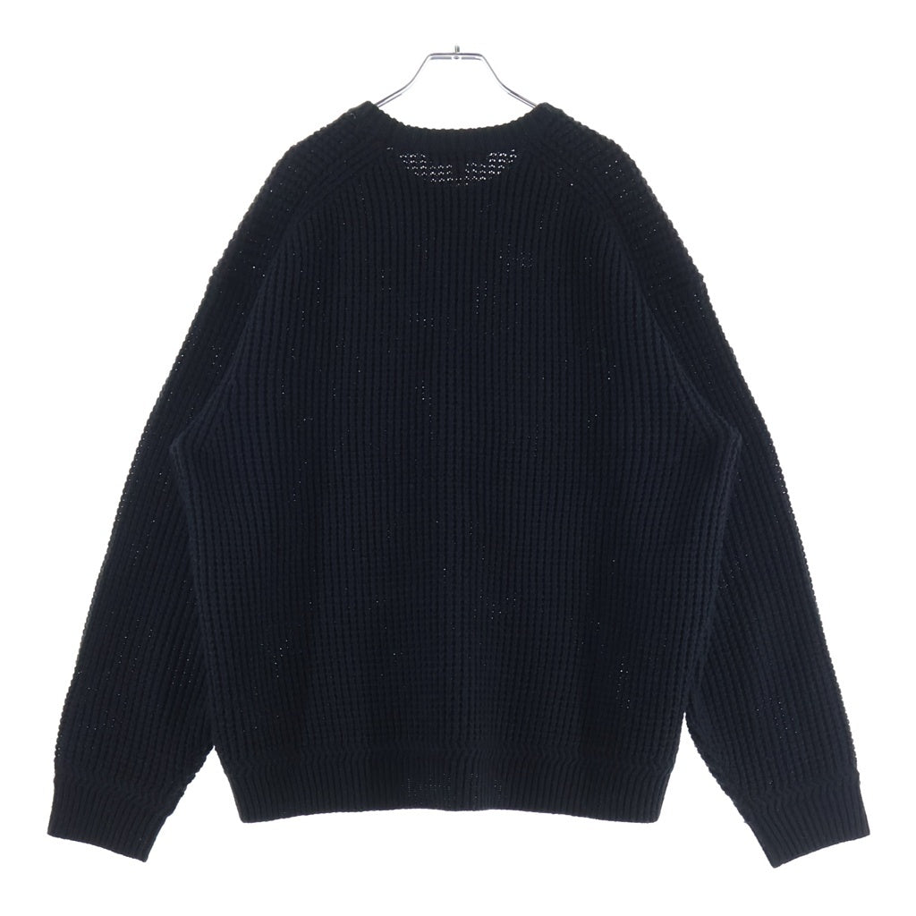 SUPREME(シュプリーム) 24AW Waffle Small Box Sweater ワッフル スモールボックスセーター ブラック