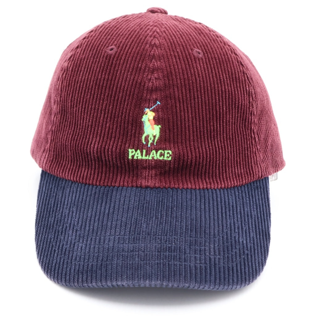 Palace Skateboards(パレススケートボーズ) ×RARPH LAUREN CLASSIC POLO CAP CORDUROY ポロ ラルフローレン コーデュロイキャップ バーガンディ レディース