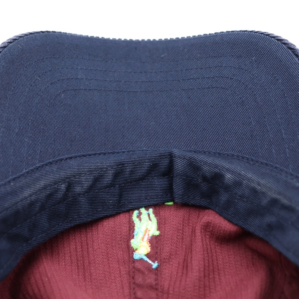 Palace Skateboards(パレススケートボーズ) ×RARPH LAUREN CLASSIC POLO CAP CORDUROY ポロ ラルフローレン コーデュロイキャップ バーガンディ レディース