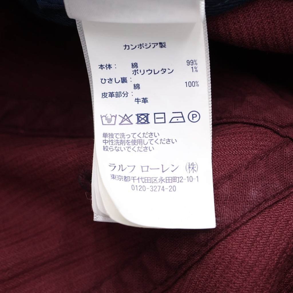 Palace Skateboards(パレススケートボーズ) ×RARPH LAUREN CLASSIC POLO CAP CORDUROY ポロ ラルフローレン コーデュロイキャップ バーガンディ レディース