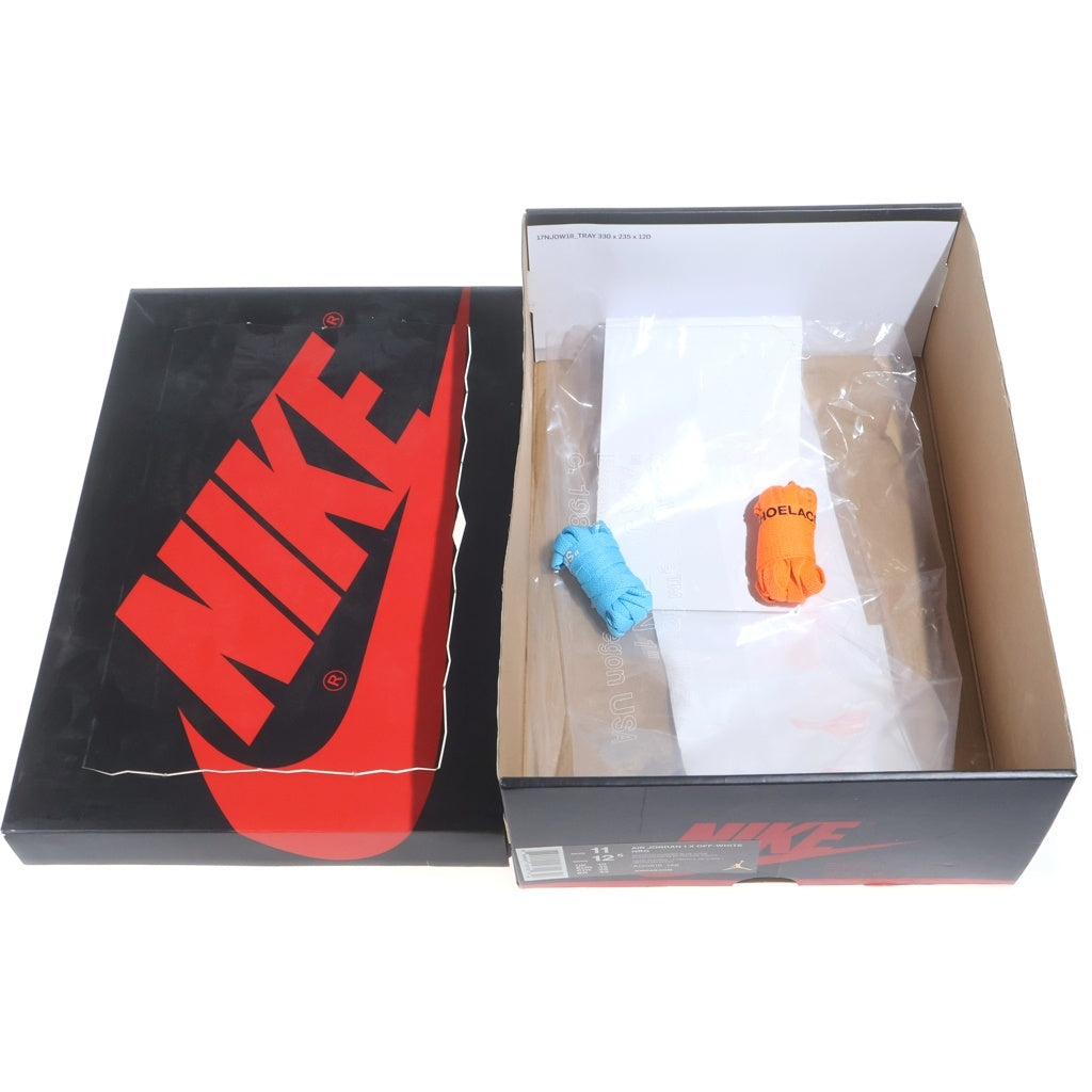 NIKE(ナイキ) ×OFF-WHITE AIR JORDAN 1 POWDER BLUE UNC オフホワイト エアジョーダン1 パウダーブルー ハイカットスニーカー ホワイト/ブルー US11/29cm AQ0818-148