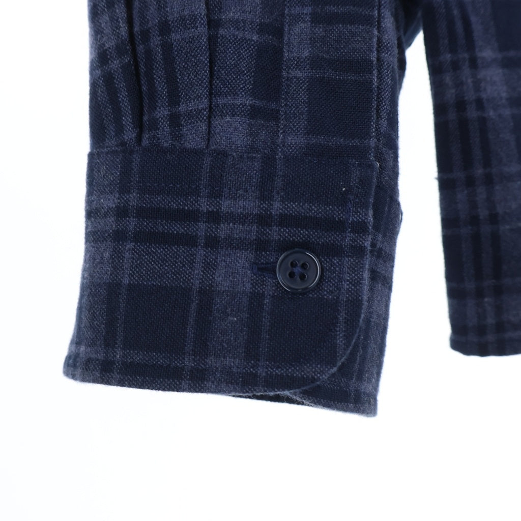 MARTINE ROSE(マーティンローズ) WALLET SHIRT ウォレット チェックシャツ ネイビー