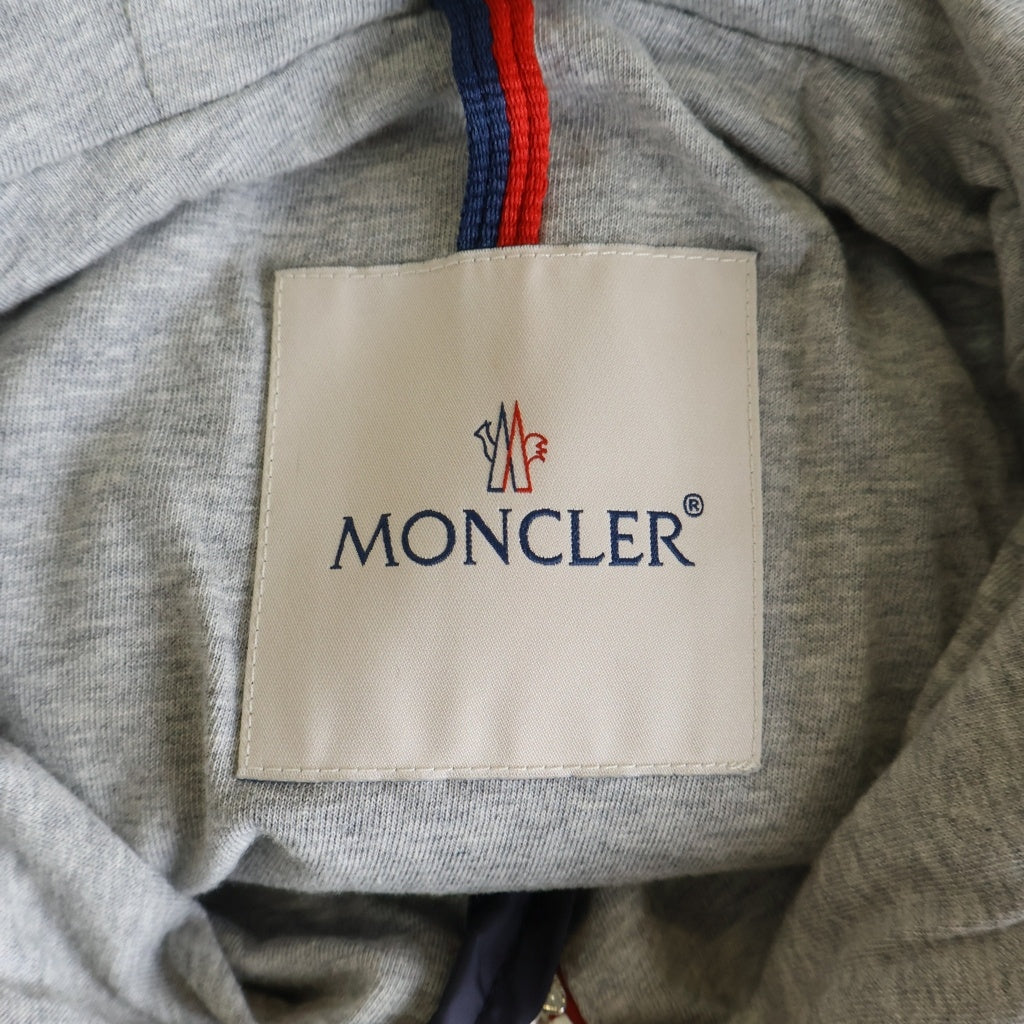 MONCLER(モンクレール) 21AW NEW URVILLE GIUBBOTTO ニューウルビル 袖ロゴワッペン フーデッドナイロンジャケット キッズ ネイビー G19541A72220 68352