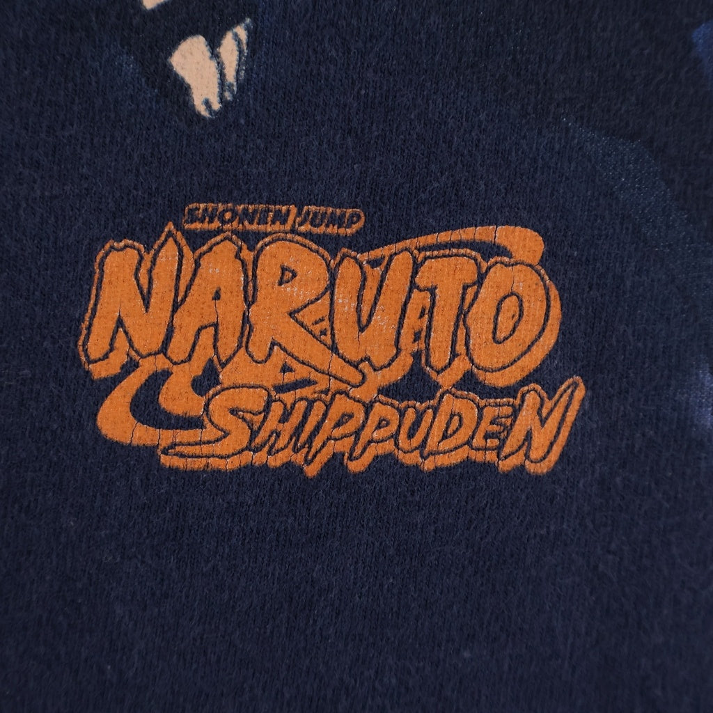VINTAGE(ヴィンテージ) 00S VINTAGE NARUTO SHIPPUDEN TEE ヴィンテージ ナルト疾風伝 うずまきナルト うちはサスケ フロントプリントTシャツ 半袖クルーネックカットソー ネイビー