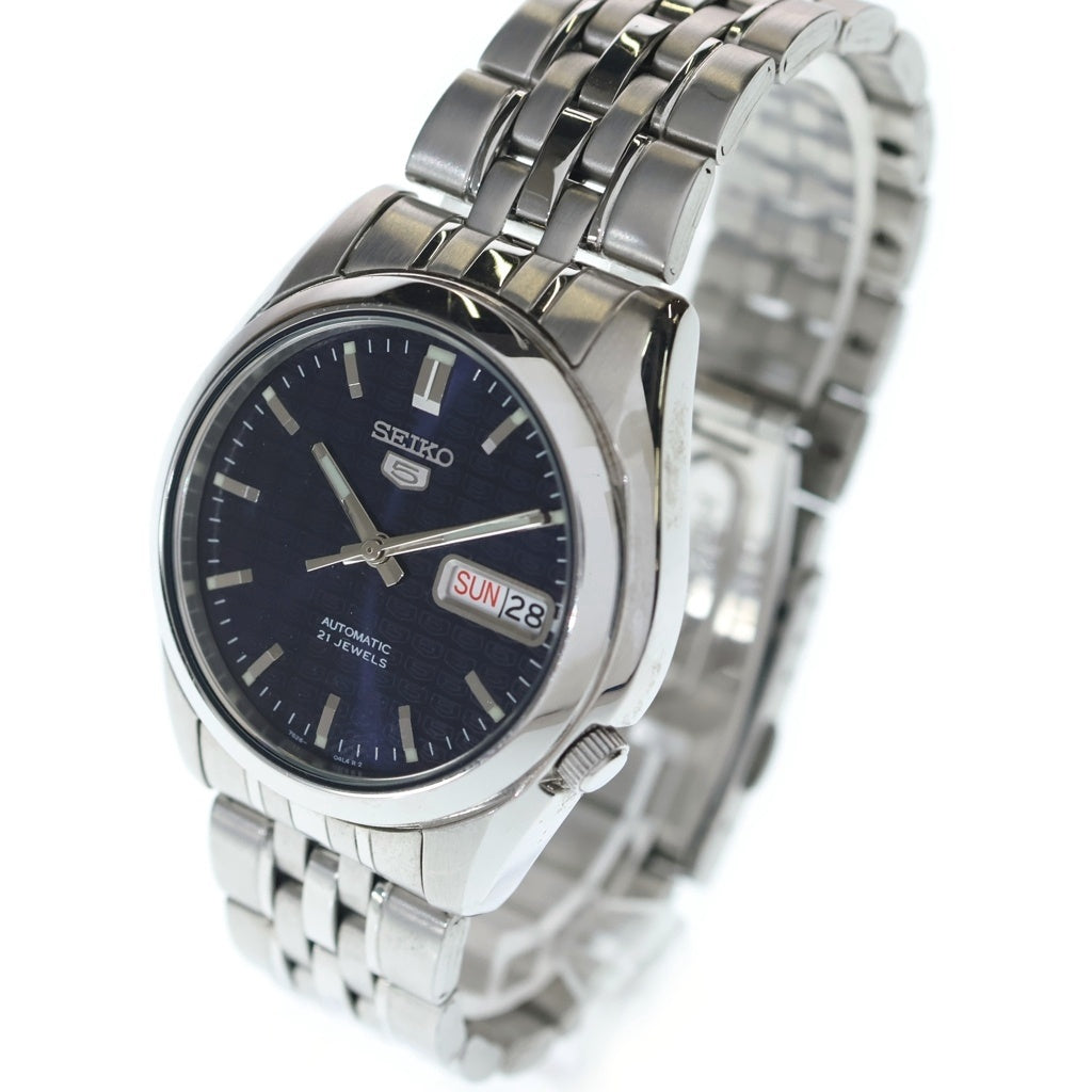 SEIKO(セイコー) SEIKO-5 セイコー5 自動巻き 裏スケルトン 腕時計 シルバー 7S26-01V0