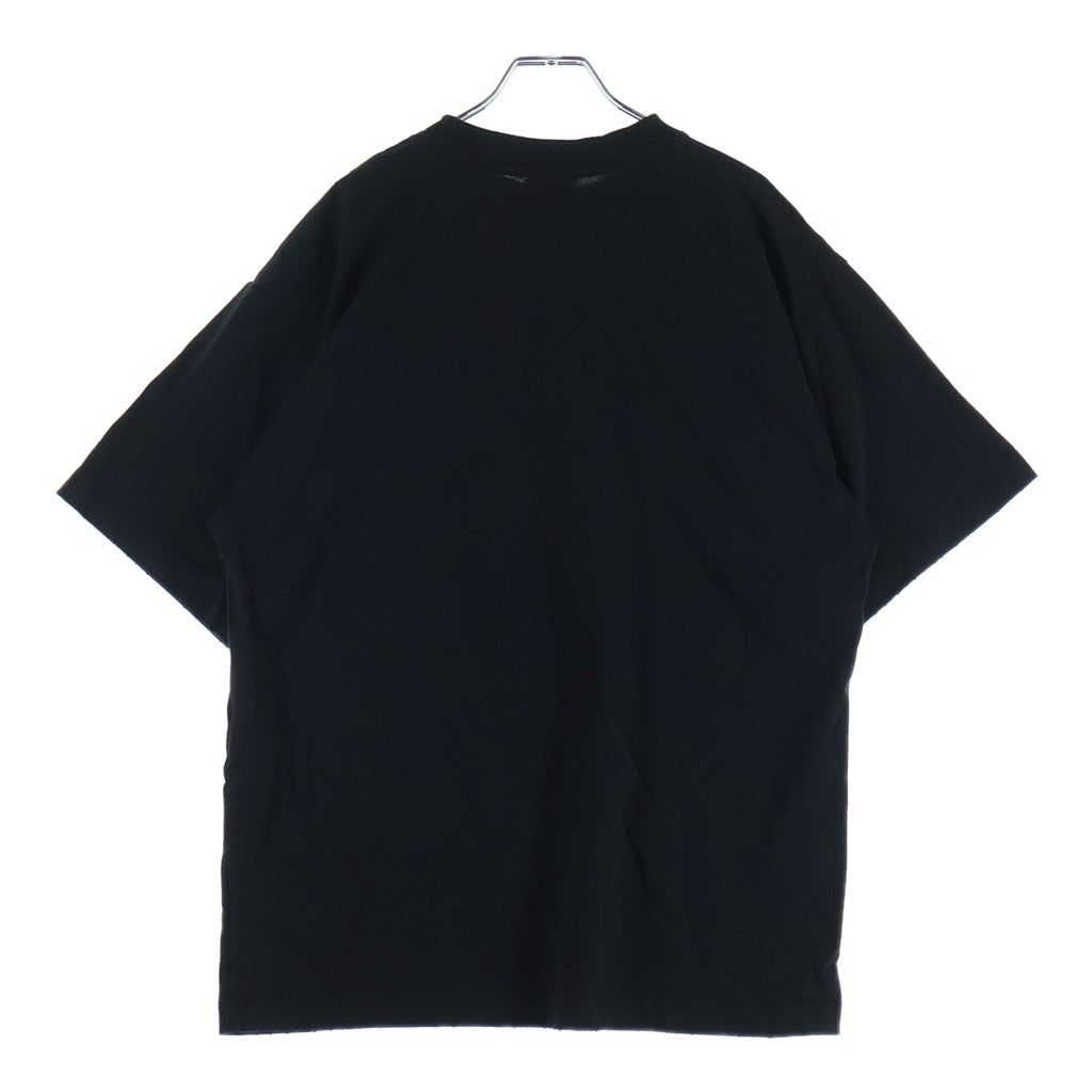 BALENCIAGA(バレンシアガ) 26SS DREAM MIDIUM FIT ドリーム ダメージ加工 フロントロゴ グラフィックプリントTシャツ 半袖クルーネックカットソー レディース ブラック A00497 TUV09