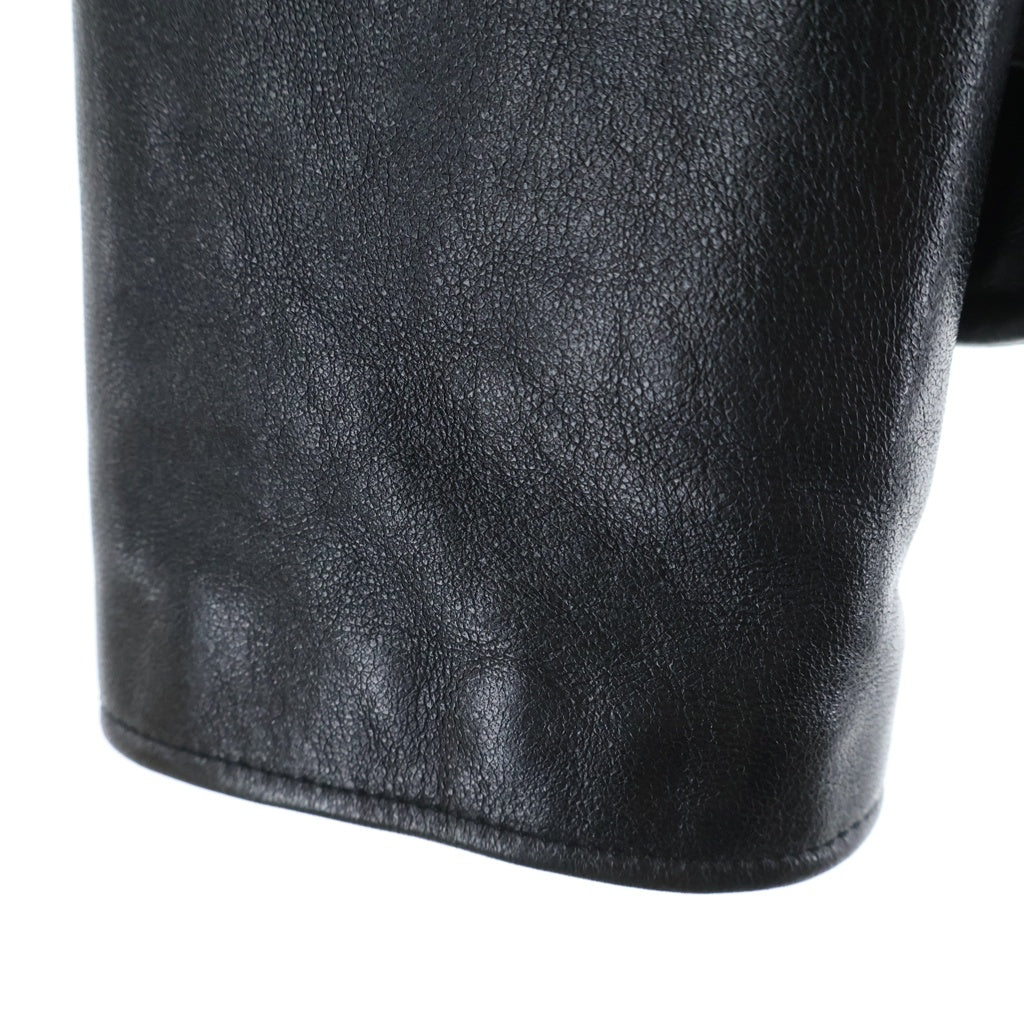beautiful people(ビューティフルピープル) Leather Riders Jacket シープレザー ダブルベルテッドライダースジャケット ブラック 1816402811