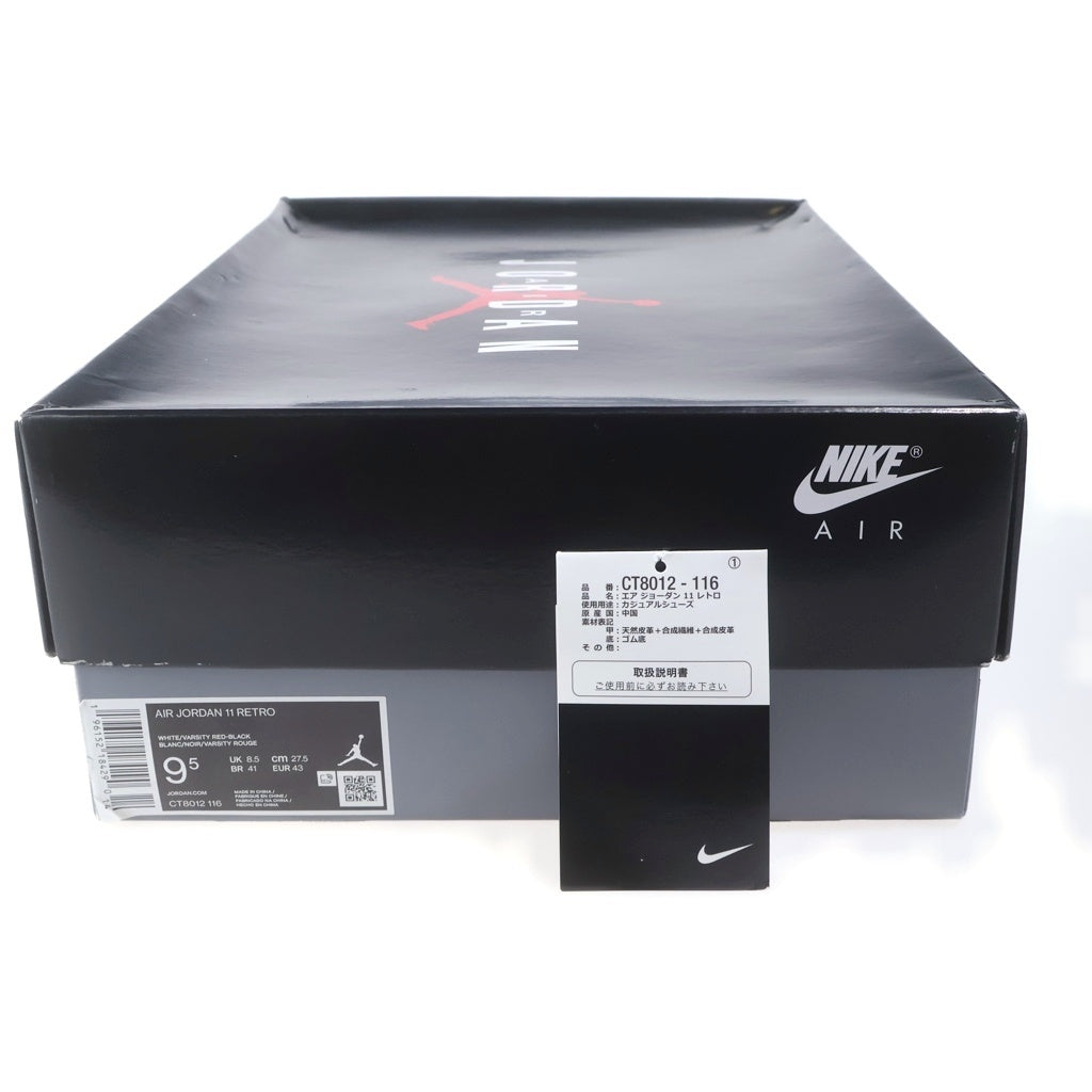NIKE(ナイキ) AIR JORDAN 11 VARSITY RED エアジョーダン11 バーシティレッド ハイカットスニーカー レッド/ホワイト US9.5/27.5cm CT8012-116