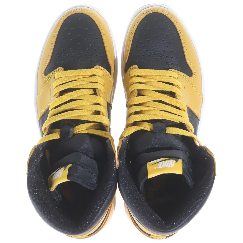 NIKE(ナイキ) AIR JORDAN 1 RETRO HIGH OG POLLEN エアジョーダン1 レトロ パラン ハイカットスニーカー イエロー/ブラック US9.5/27.5cm 555088-701
