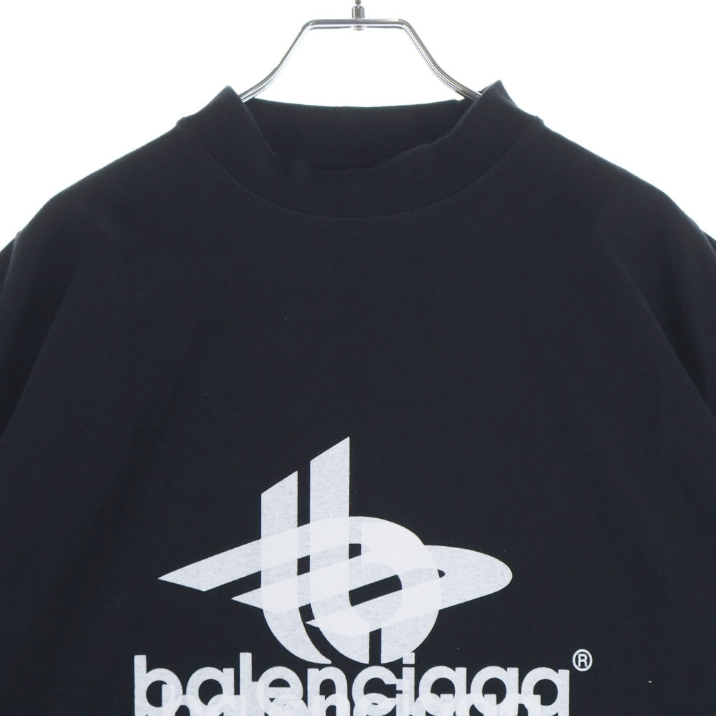 BALENCIAGA(バレンシアガ) 23AW LAYERED SPORTS LOGO TEE レイヤードスポーツロゴ クルーネック半袖Tシャツ カットソー ブラック 739028 TPVF2