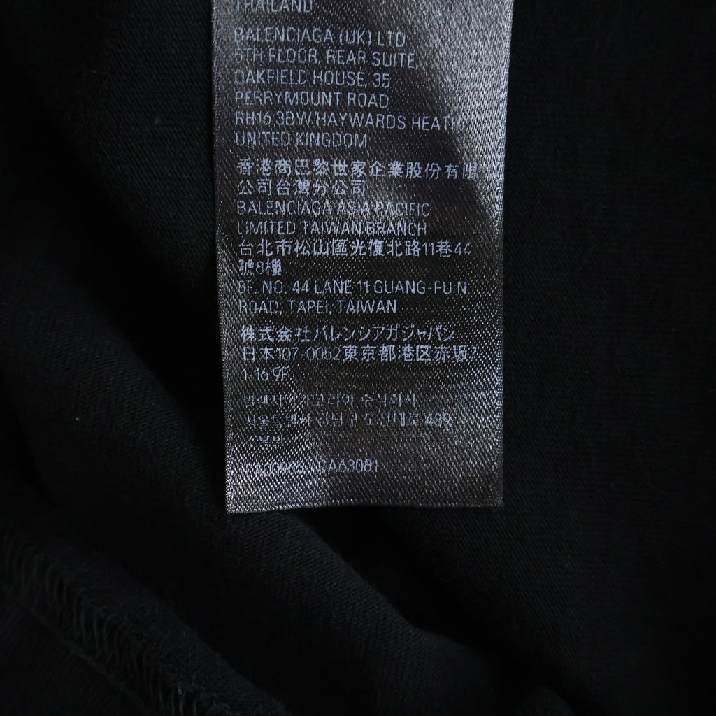 BALENCIAGA(バレンシアガ) 23AW LAYERED SPORTS LOGO TEE レイヤードスポーツロゴ クルーネック半袖Tシャツ カットソー ブラック 739028 TPVF2