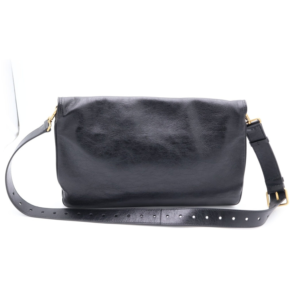 BALENCIAGA(バレンシアガ) BB SOFT LARGE FLAP BAG BBソフト ラージフラップ チェーン 2WAY ハンド ショルダーバッグ ブラック/ゴールド 748488