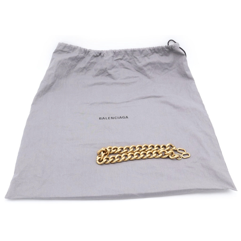 BALENCIAGA(バレンシアガ) BB SOFT LARGE FLAP BAG BBソフト ラージフラップ チェーン 2WAY ハンド ショルダーバッグ ブラック/ゴールド 748488
